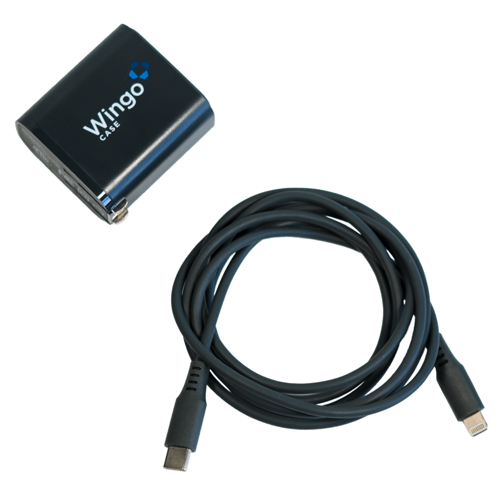 WingoCase 30W GAN Wall Charger and USB C to Lightning Cable by WingoCase