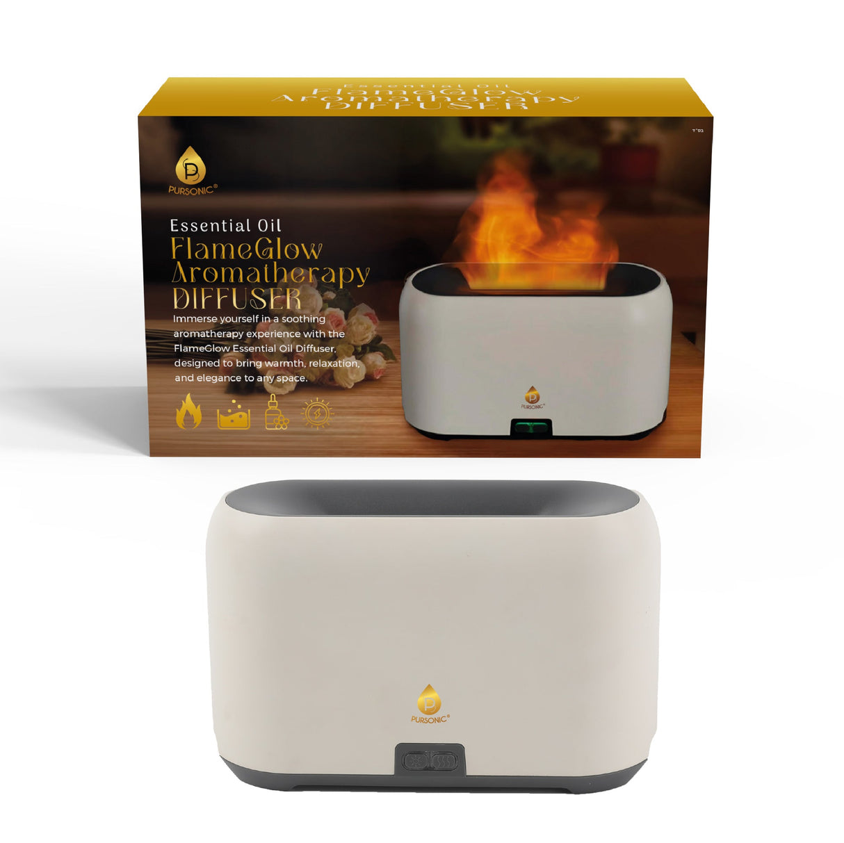 Pursonic Essential Oil FlameGlow Aromatherapy Diffuser by Pursonic