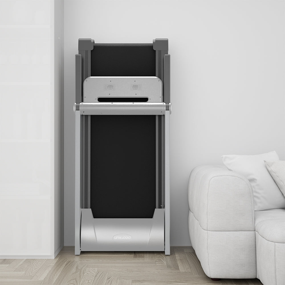 DeerRun A1 Pro Move+ 6% Incline Foldable Treadmill——2025 Upgraded Chip & NFC Support | 350Lbs, 10mph Silver