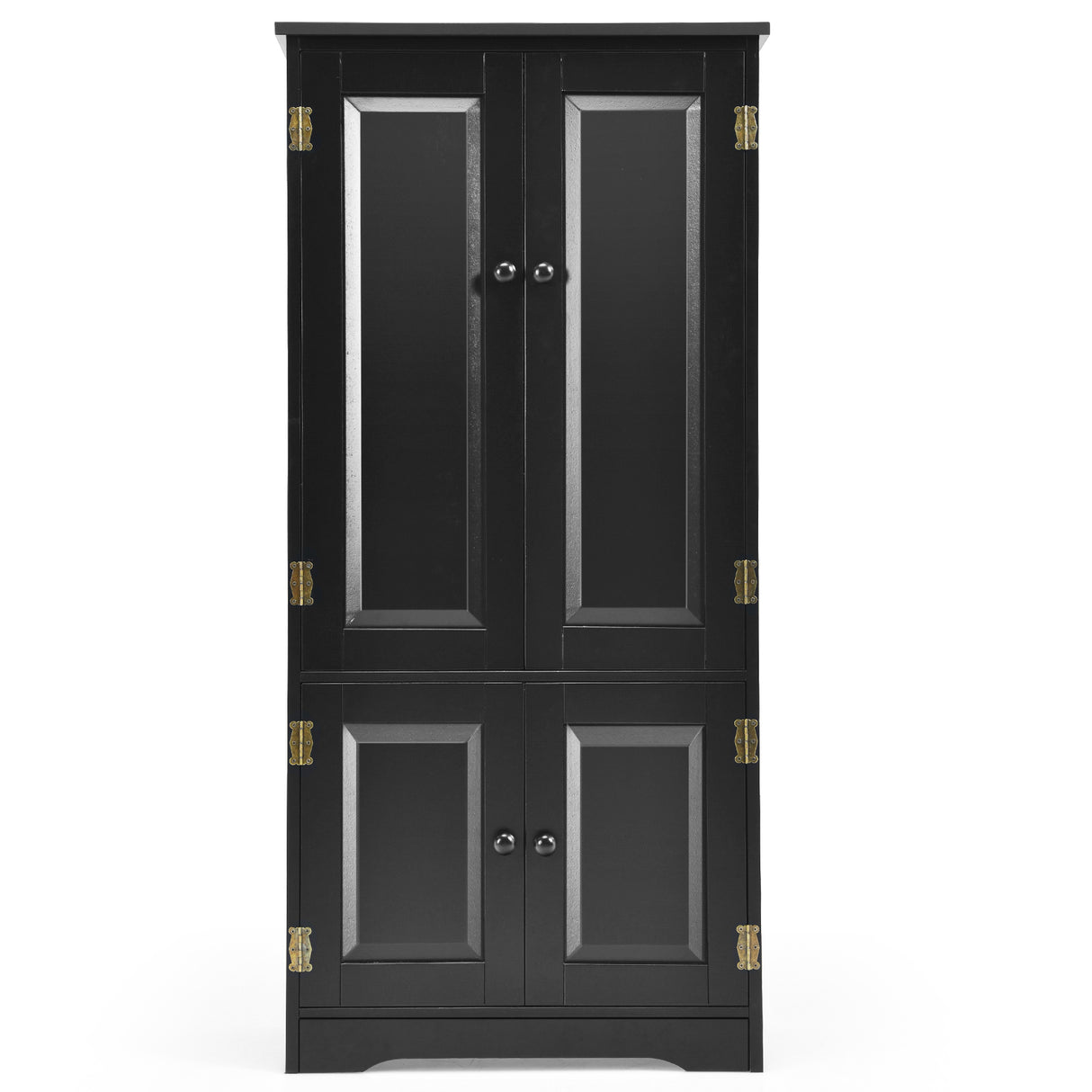 Accent Storage Cabinet Adjustable Shelves-Black