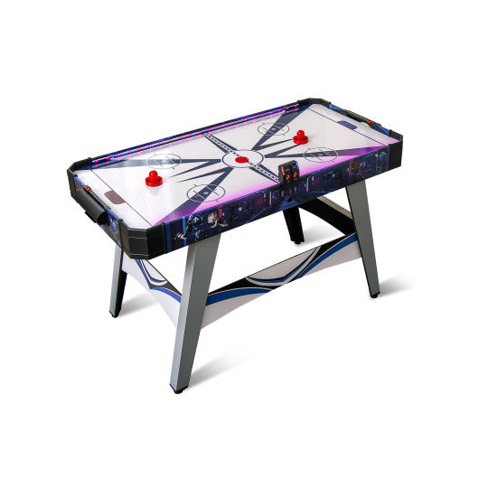 Air Powered Hockey Game Table with 2 Pushers and Pucks-Blue
