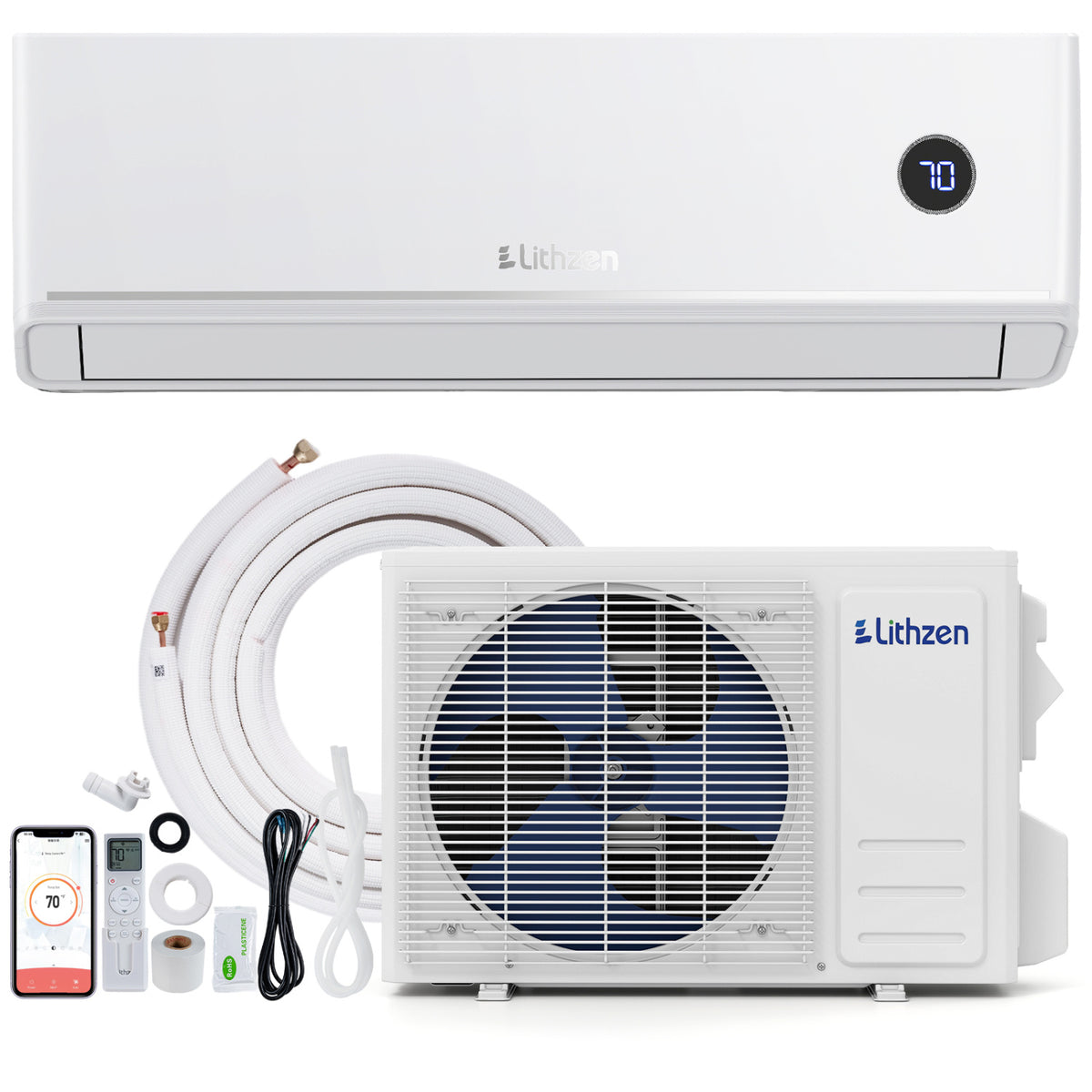 Aire Acondicionado Minisplit 12000 BTU 18.1 SEER2 115V- Funciona con Alexa | FrÃo y Calor para Todo el Año
