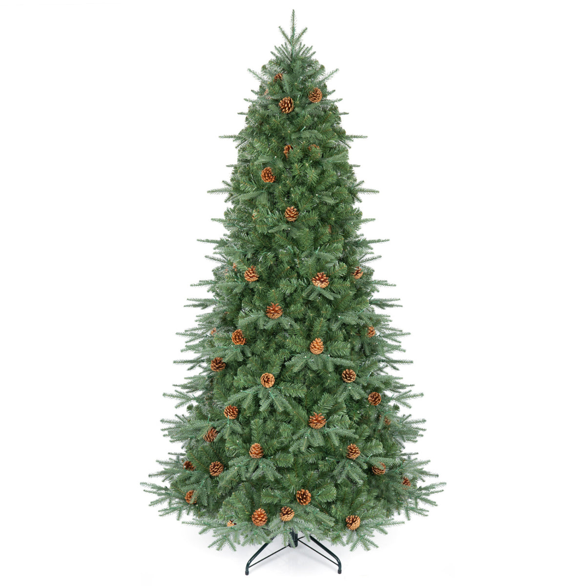 Artificial Christmas Tree with LED Lights and Pine Cones-7'