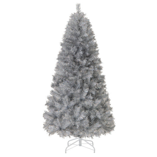Artificial Xmas Tree with Branch Tips and Warm White LED Lights-6FT