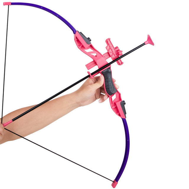 Contixo Kids Bow and Arrow Archery Set - Outdoor Toy, Safe Suction Cup Arrows, Ages 6-13 - Pink by Contixo