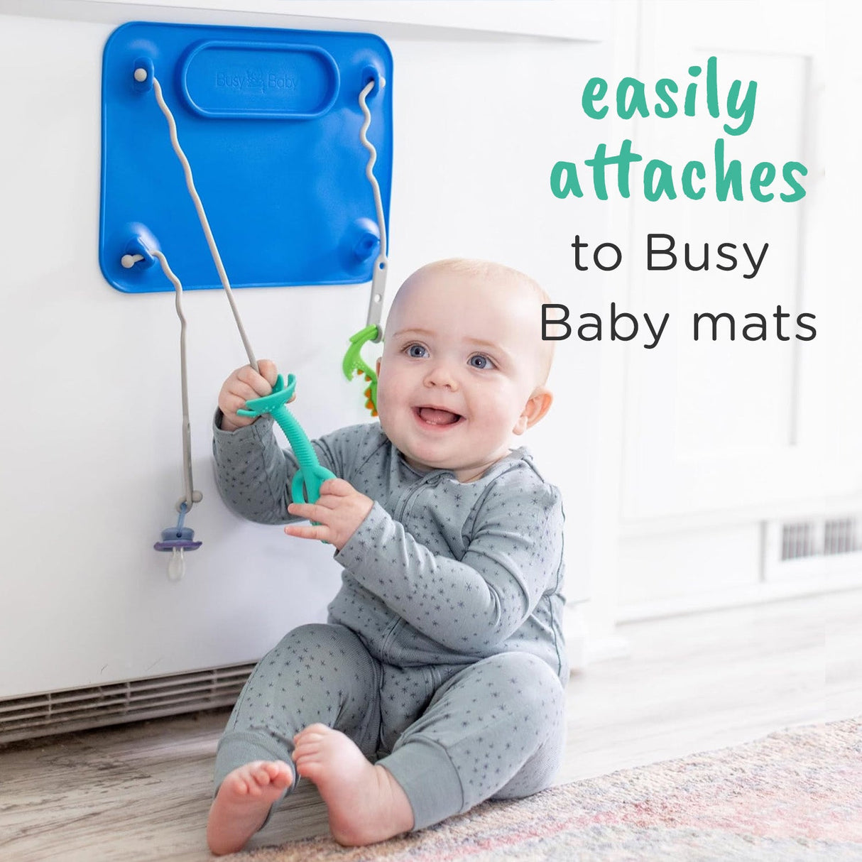 2-in-1 Teether & Training Spoon BLUE