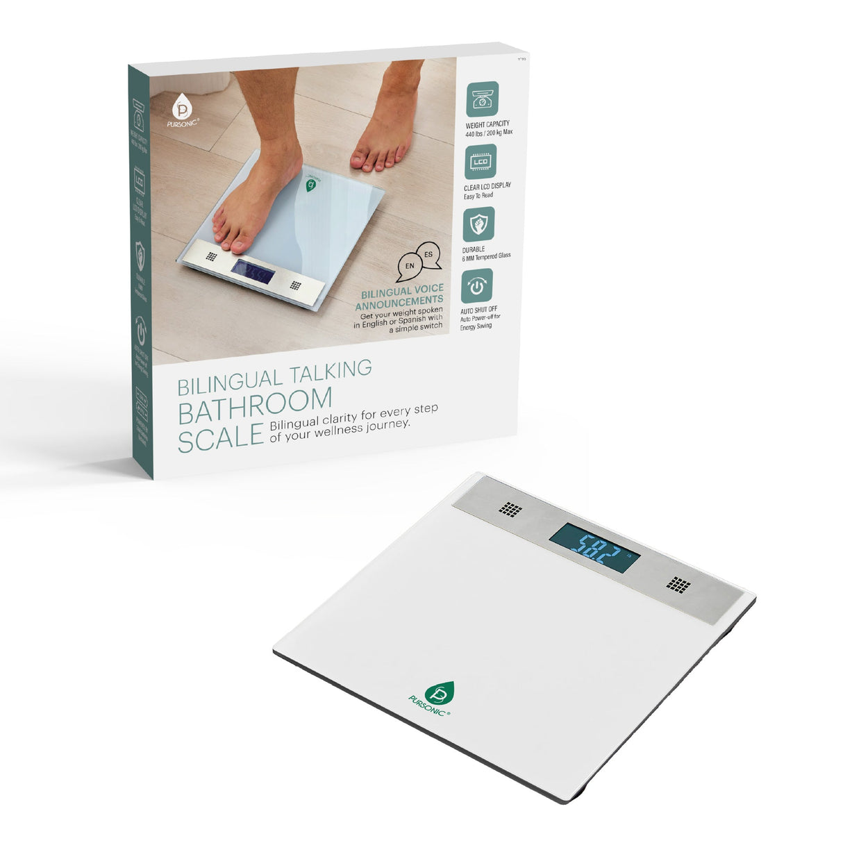 Bilingual Talking Bathroom Scale – Precision Meets Convenience by Pursonic