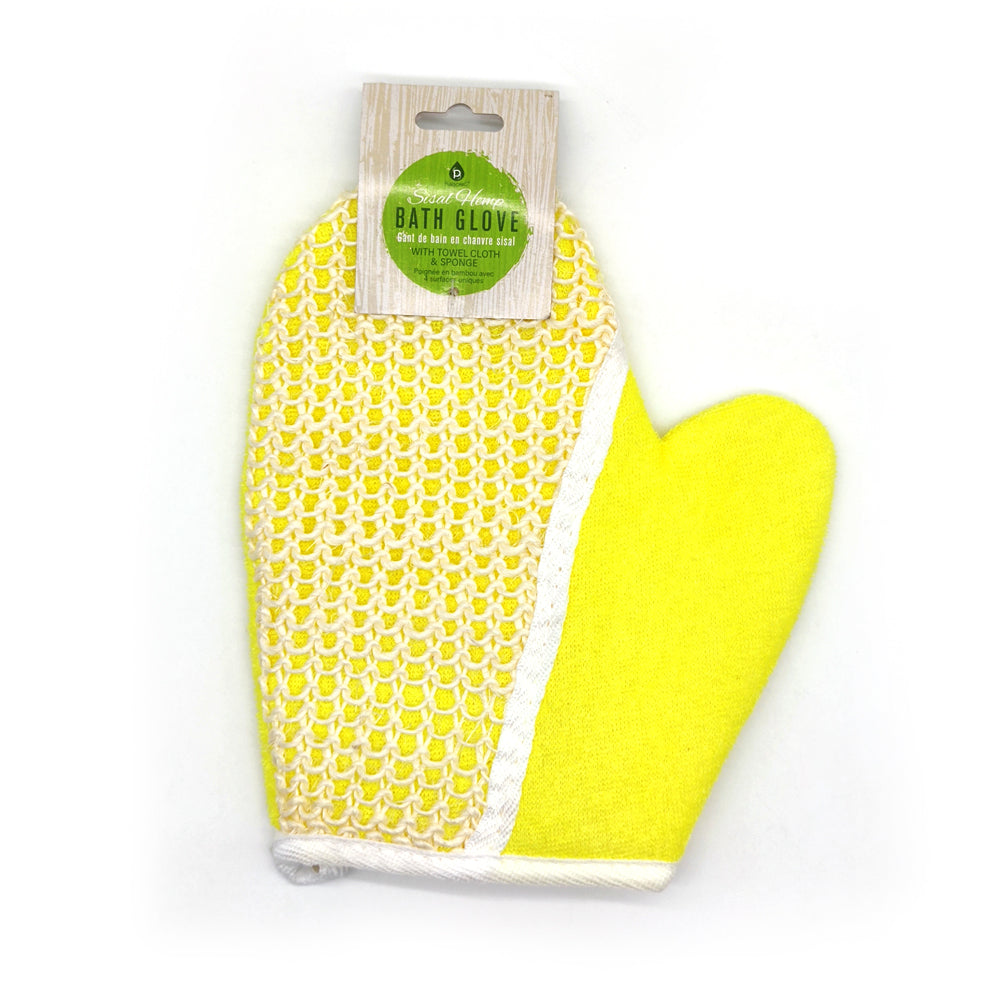 Sisal Hemp Bath Glove With Towel Cloth & Sponge by Pursonic