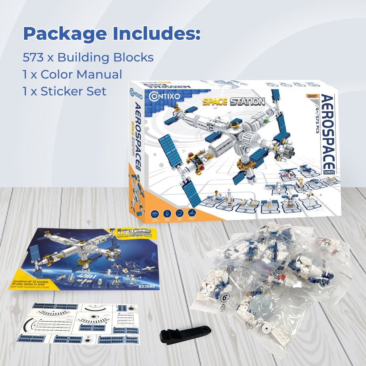 Contixo BK07 Aerospace Series Space Station Building Block Set - 573 PCS