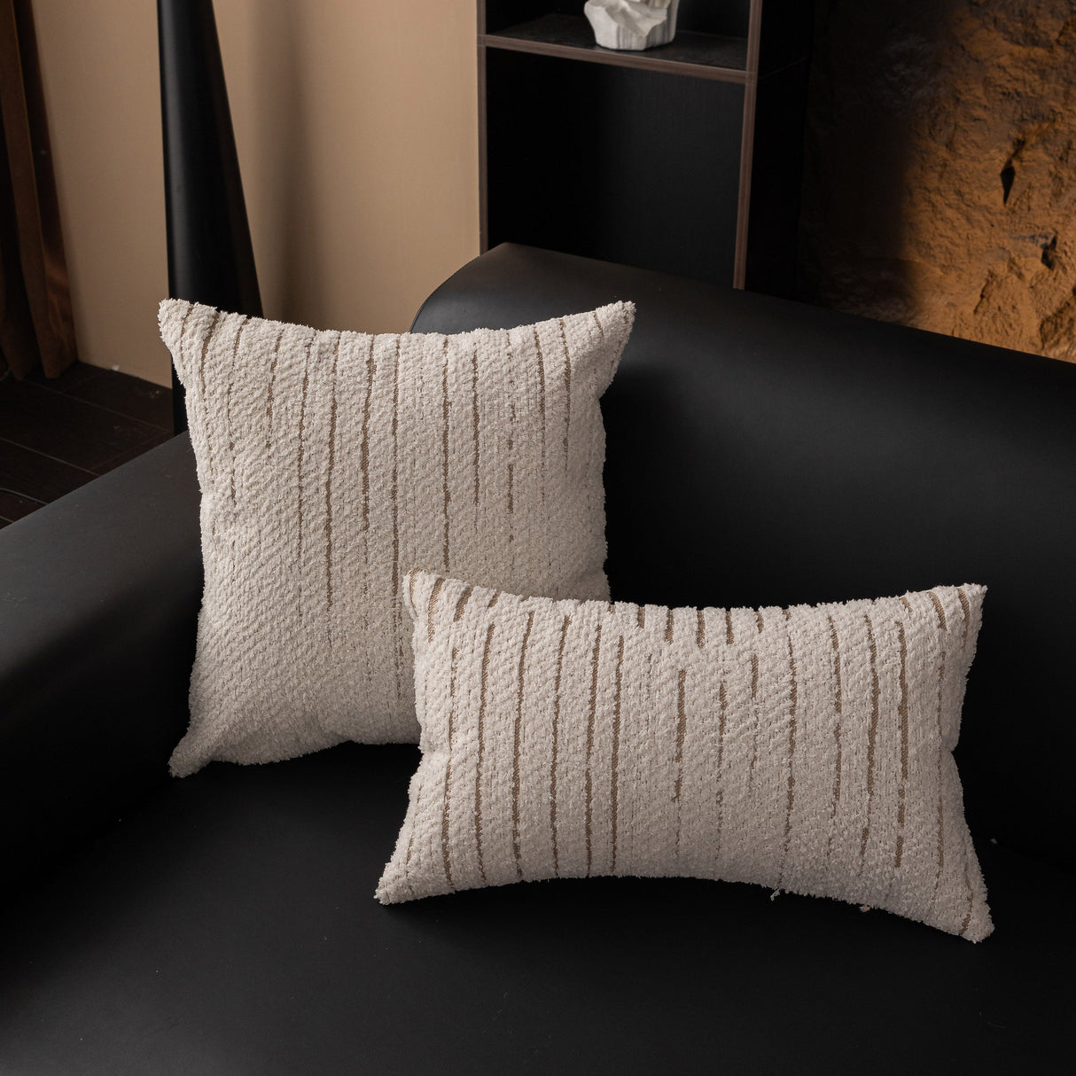 Textured Sofa Seat Cover with Wave Edge – Non-Slip, Washable Couch Throw Protector