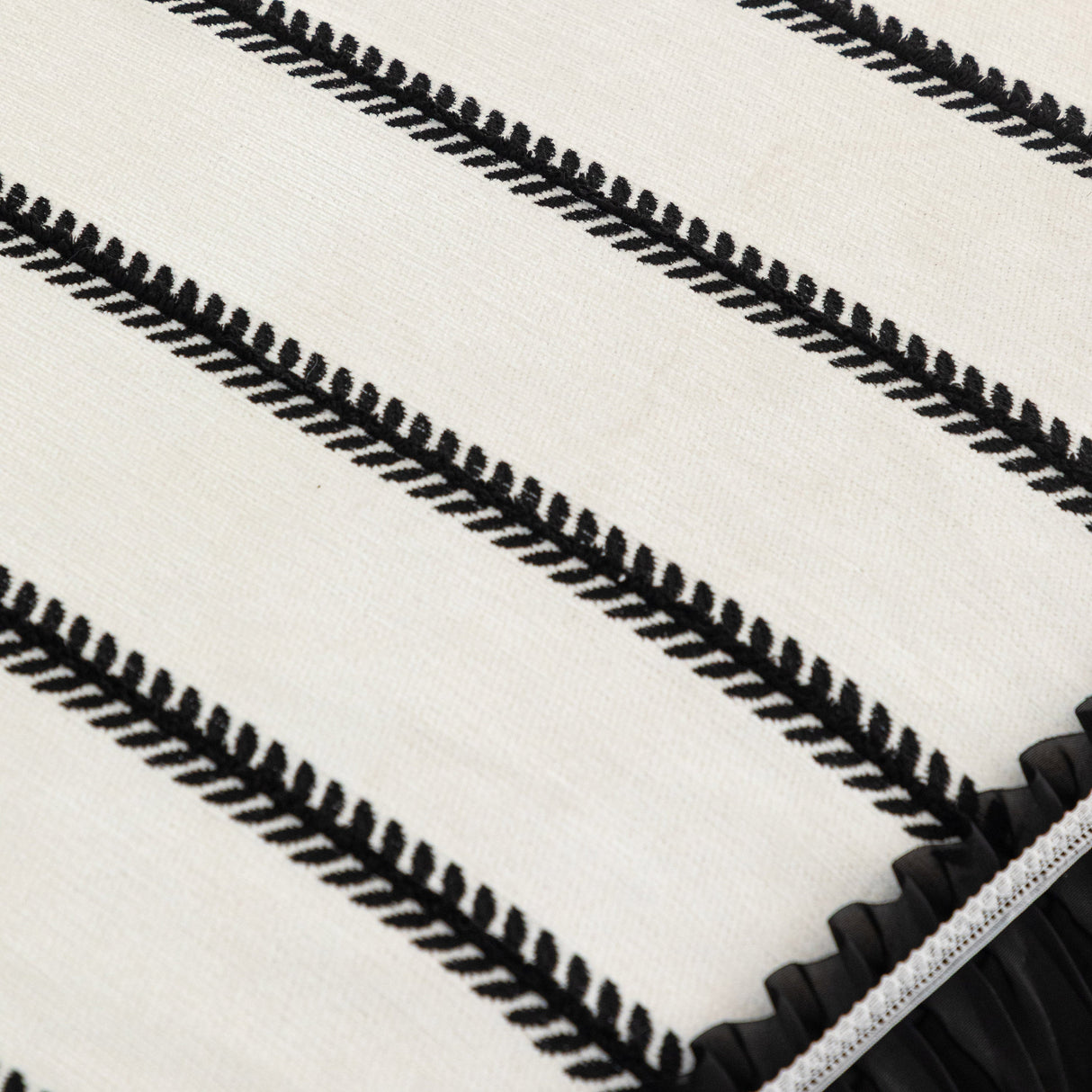 Leaf Stripe Sofa Cover with Black Sheer Skirt, Boho Soft Couch Slipcover for Pets