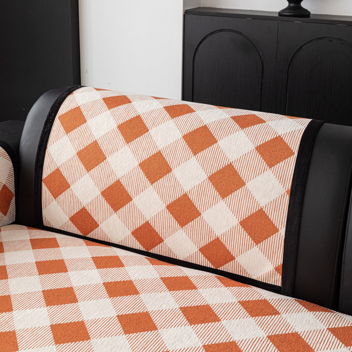 Non-Slip Chenille Sofa Slipcover Modern Geometric Sofa Protector Fits Most Sofas