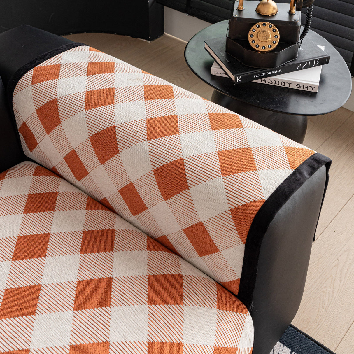 Non-Slip Chenille Sofa Slipcover Modern Geometric Sofa Protector Fits Most Sofas