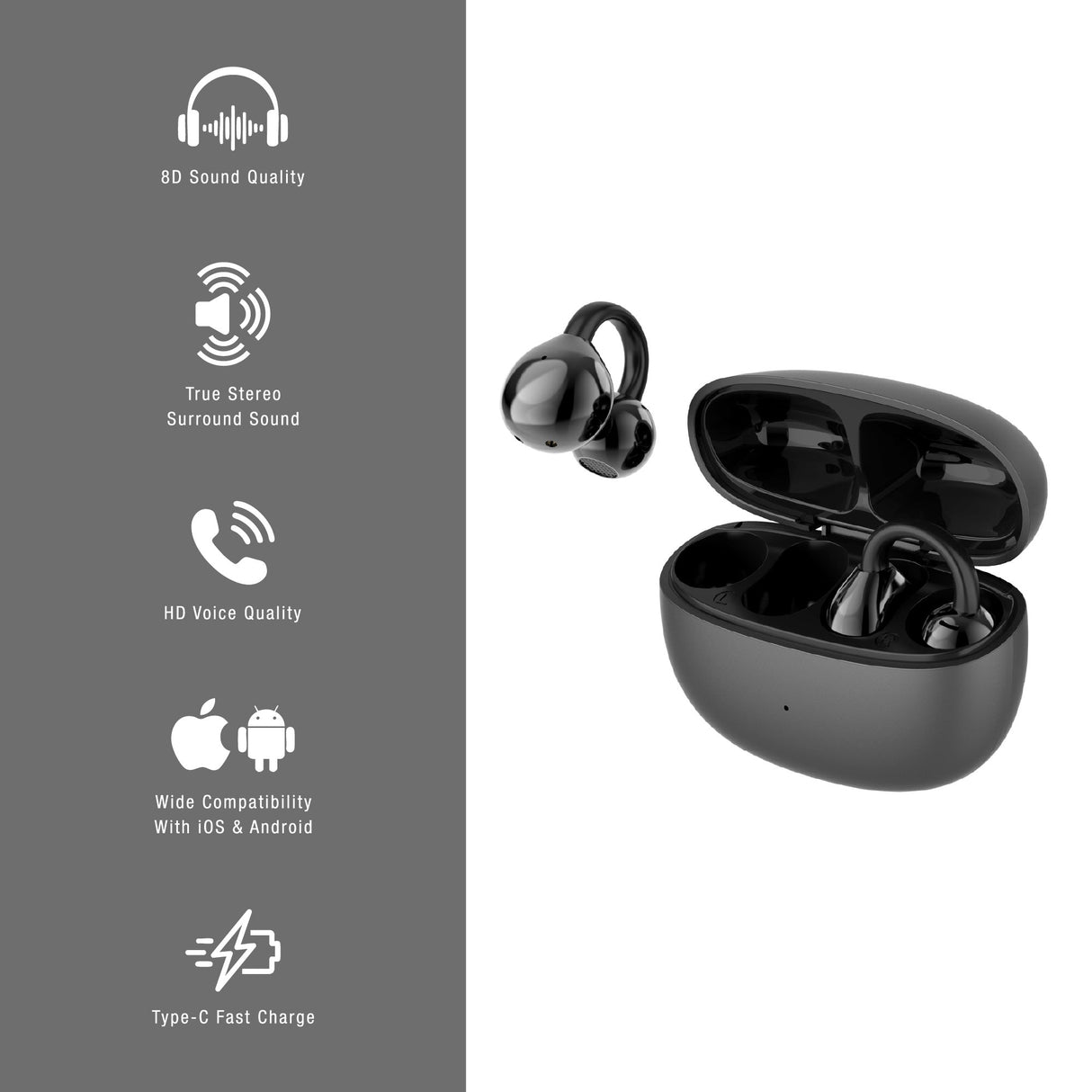 Pursonic True Wireless Stereo Earbuds – Immersive Sound, Compact Design, All-Day Comfort by Pursonic
