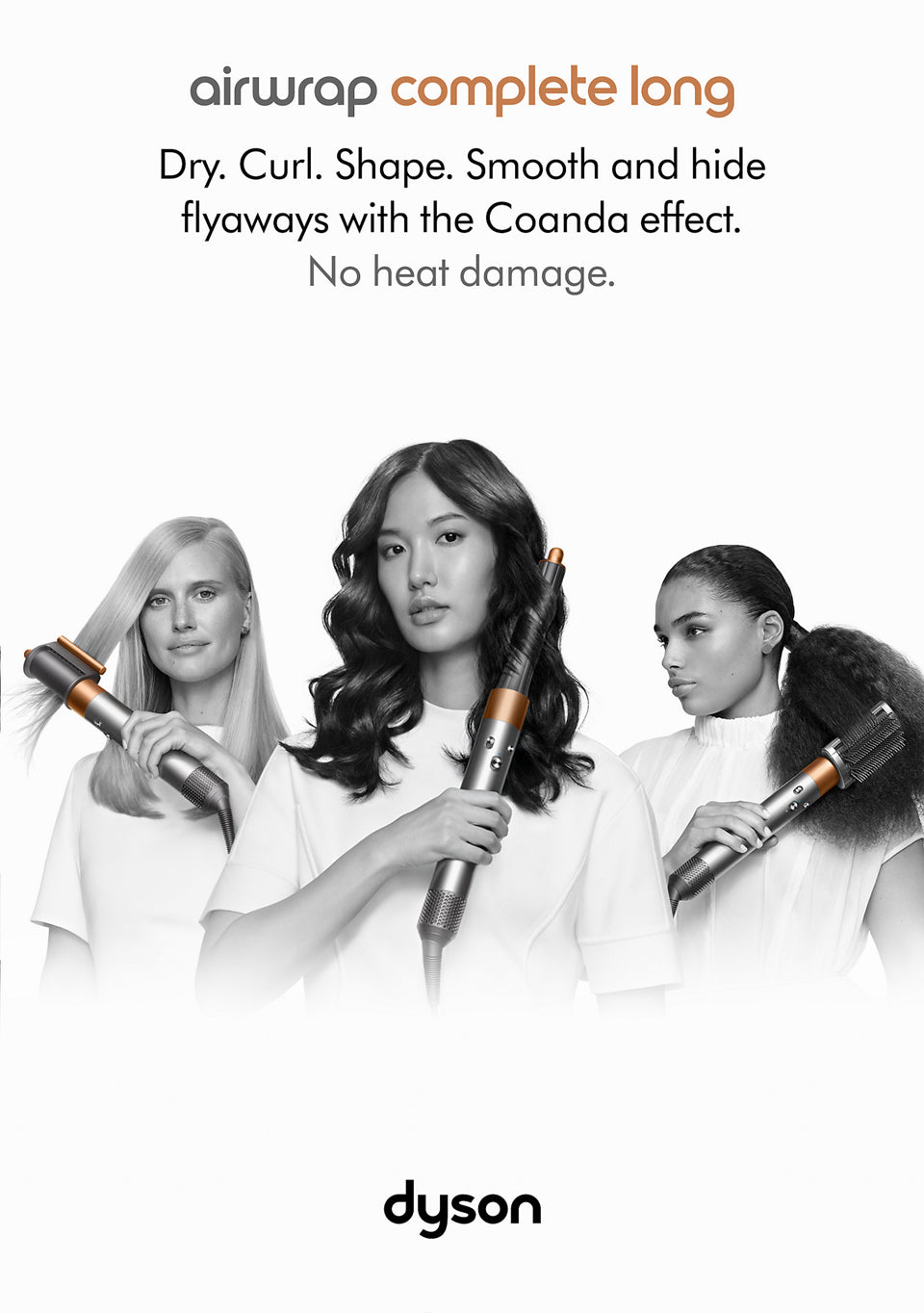 DYSON AIRWRAP MULTI-STYLER COMPLETE LONG in NICKEL/COPPER