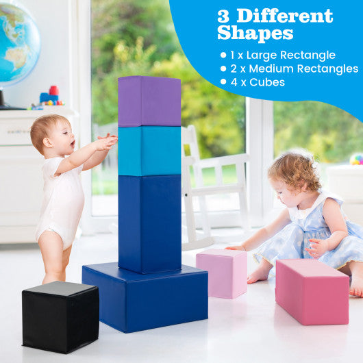 7-Piece Big Foam Building Blocks for Toddlers and Kids