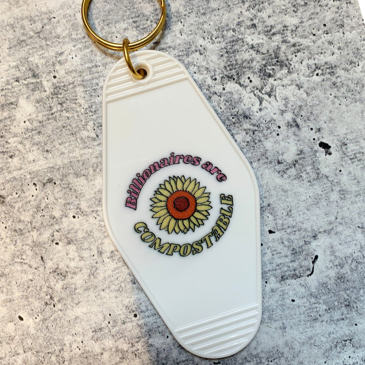 Billionaires Are Compostable πΈ Motel Style Keychain