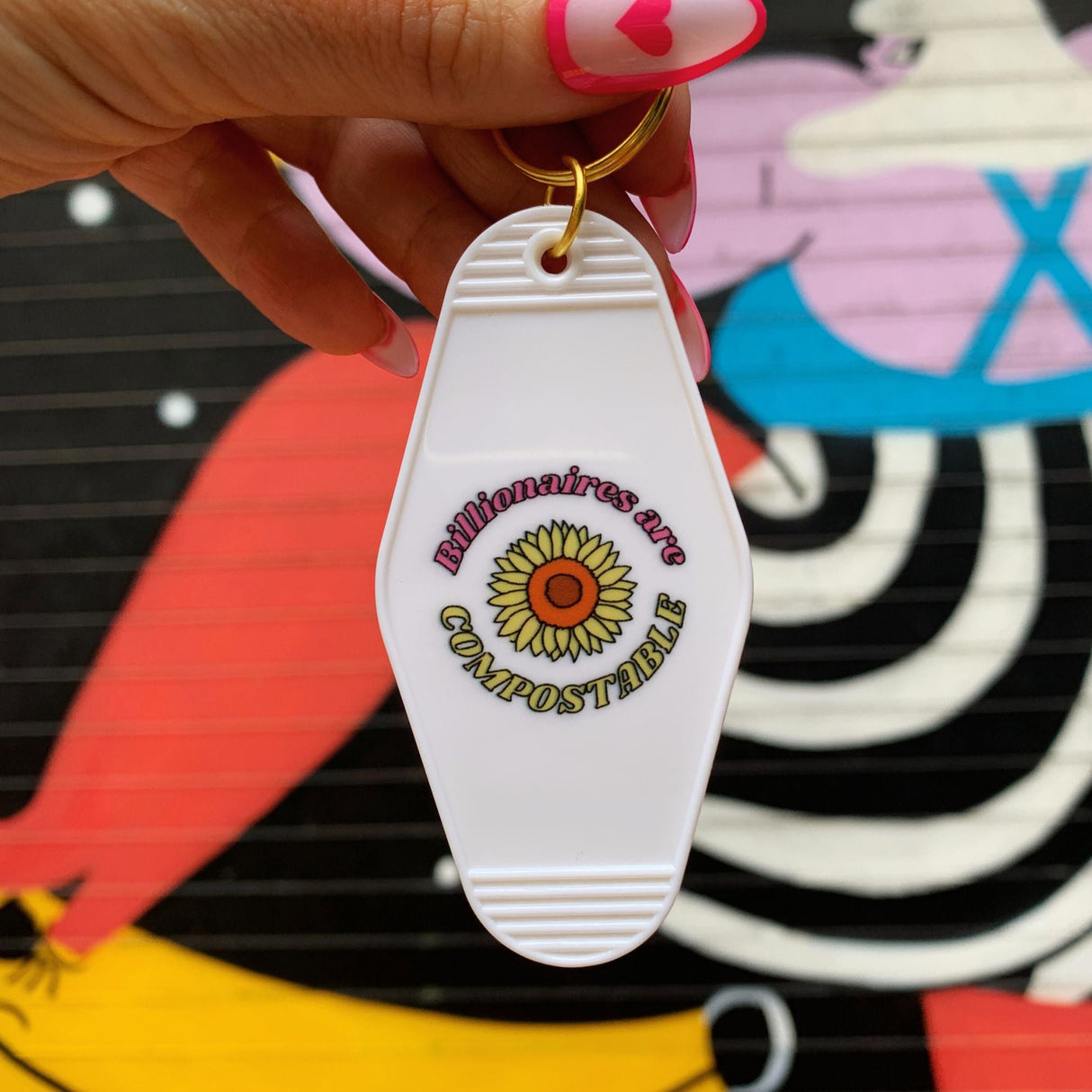 Billionaires Are Compostable πΈ Motel Style Keychain