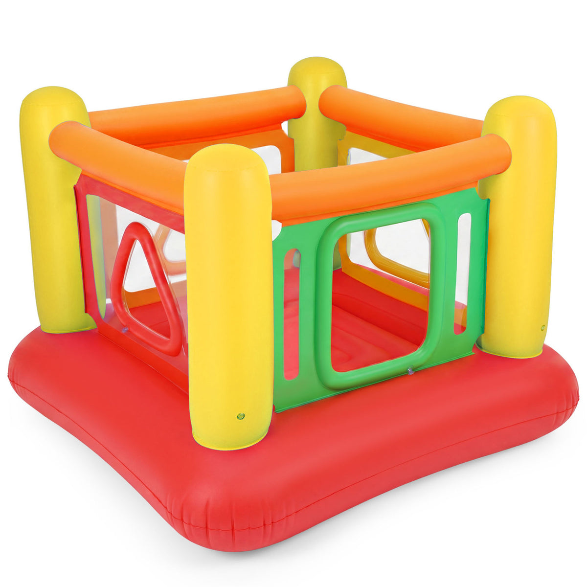 Blow Up Jumping House for Kids with Transparent Side Walls-Red