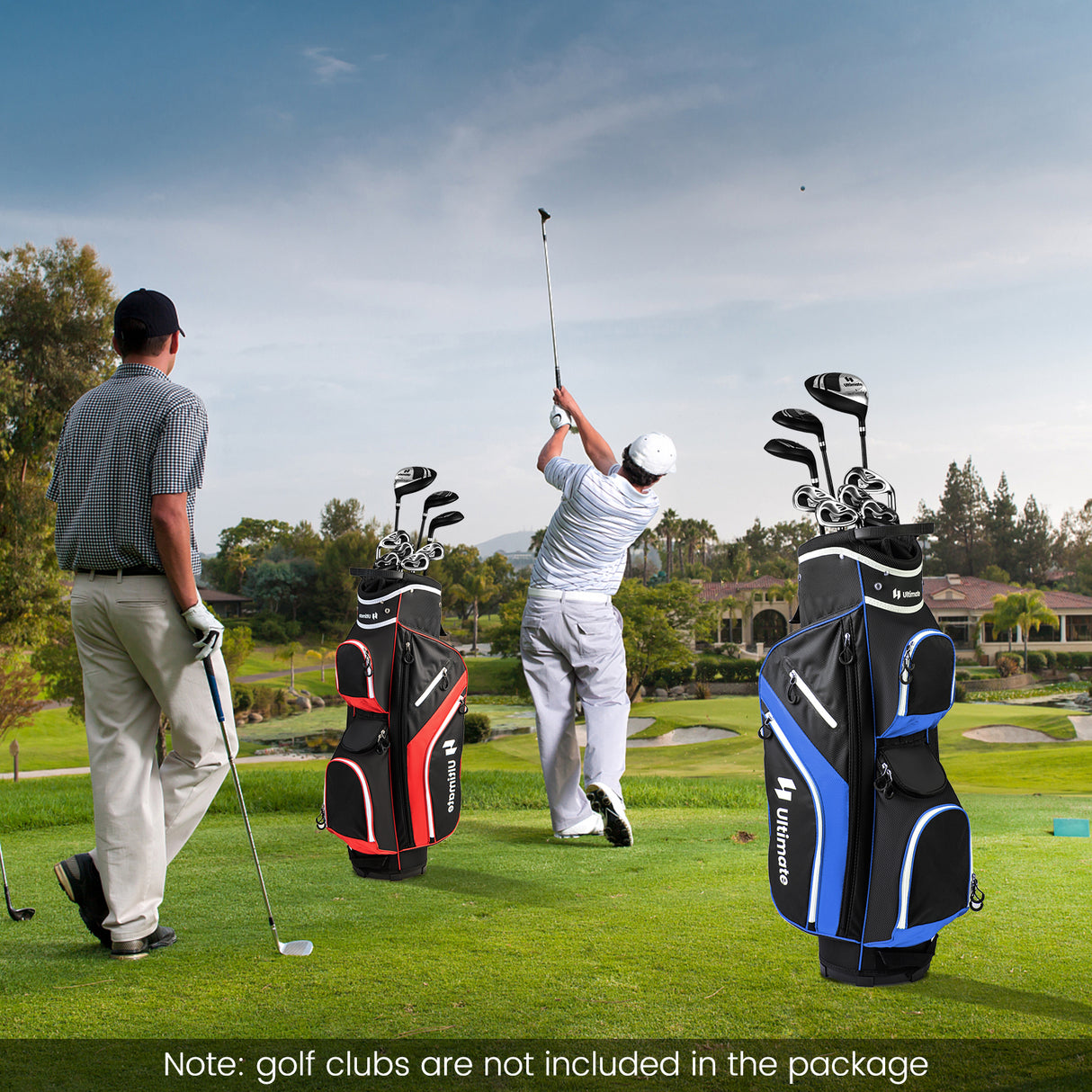 Golf Cart Bag with 14 Way Top Dividers-Blue