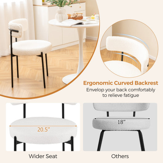 Round End Table 2-Tier Side Table with Removable Fabric Basket and Metal Frame-White