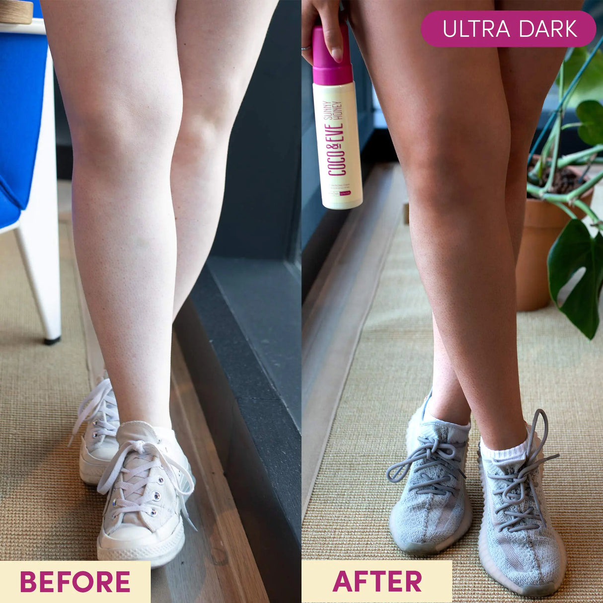 Coco & Eve Self Tanner Mousse Kit - All Natural| Sunless Instant Tanning Lotion with Bronzer & Mitt Applicator | Sunny Honey Bali Bronzing Kit (Ultra Dark) Ultra Dark