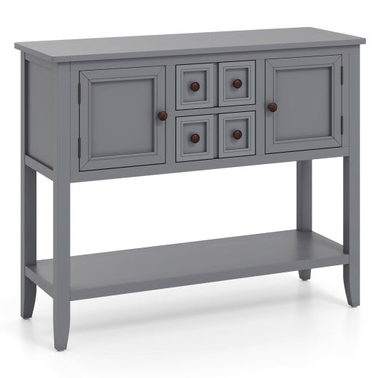 Buffet Sideboard Cabinet with 2 Doors and 2 Drawers-Gray