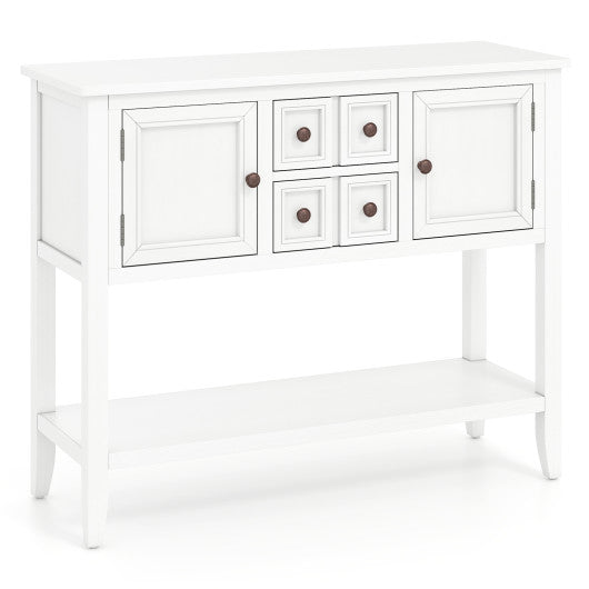 Buffet Sideboard Cabinet with 2 Doors and 2 Drawers-White