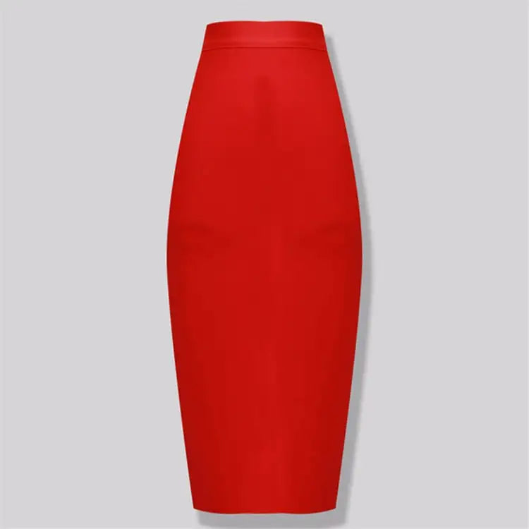 Elegant High Waist Mid-Length Bandage Skirt