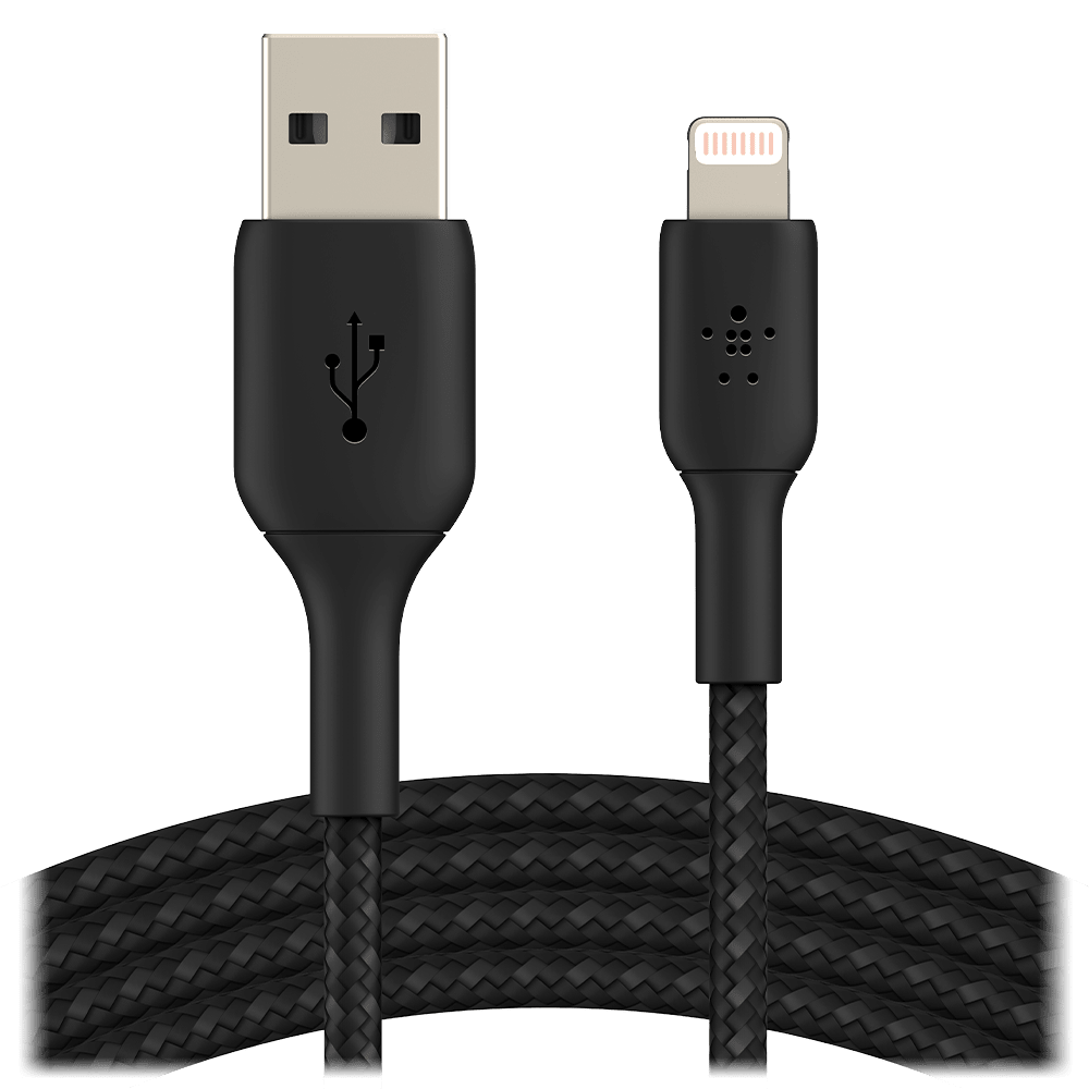 Belkin Boost Up Charge USB A to Apple Lightning Braided Cable 3ft Black by Belkin