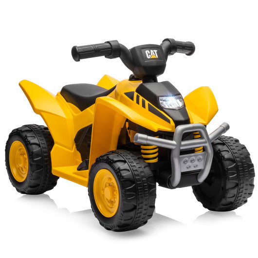 6V Kids Ride on ATV CAT-Licensed with Horn Sound for 18-36 Months Old-Yellow