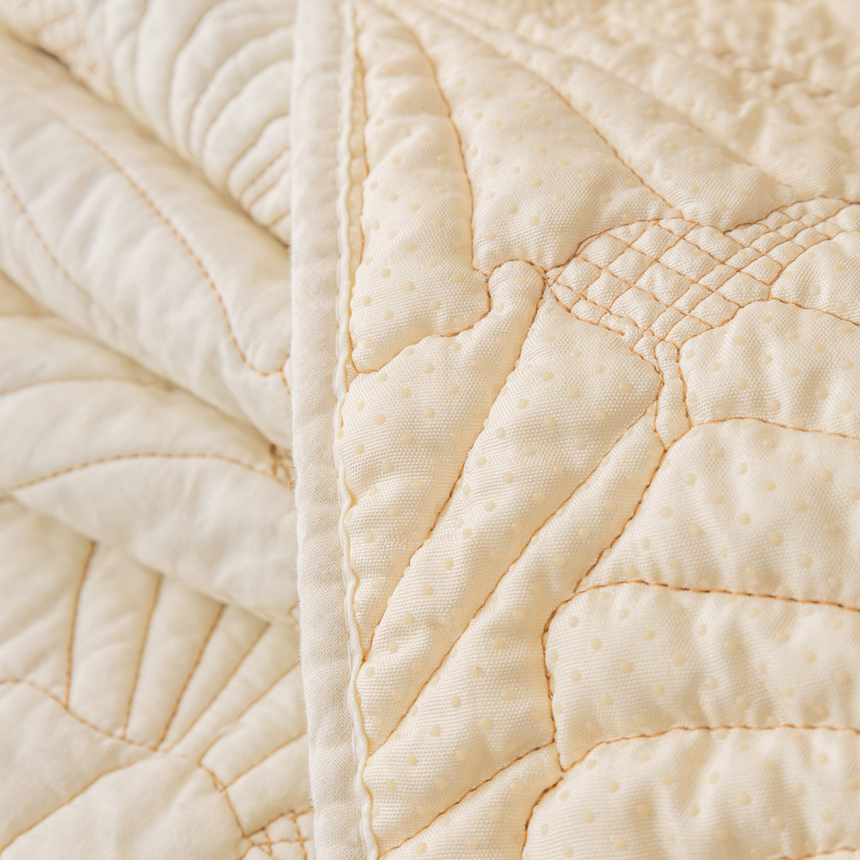 Embossed Leaf Cotton Quilted Sofa Cover Non-Slip Couch Protector with Thick Padding