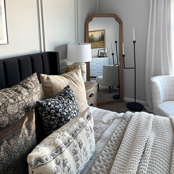 50 Inch Black Iron Floor Candelabra