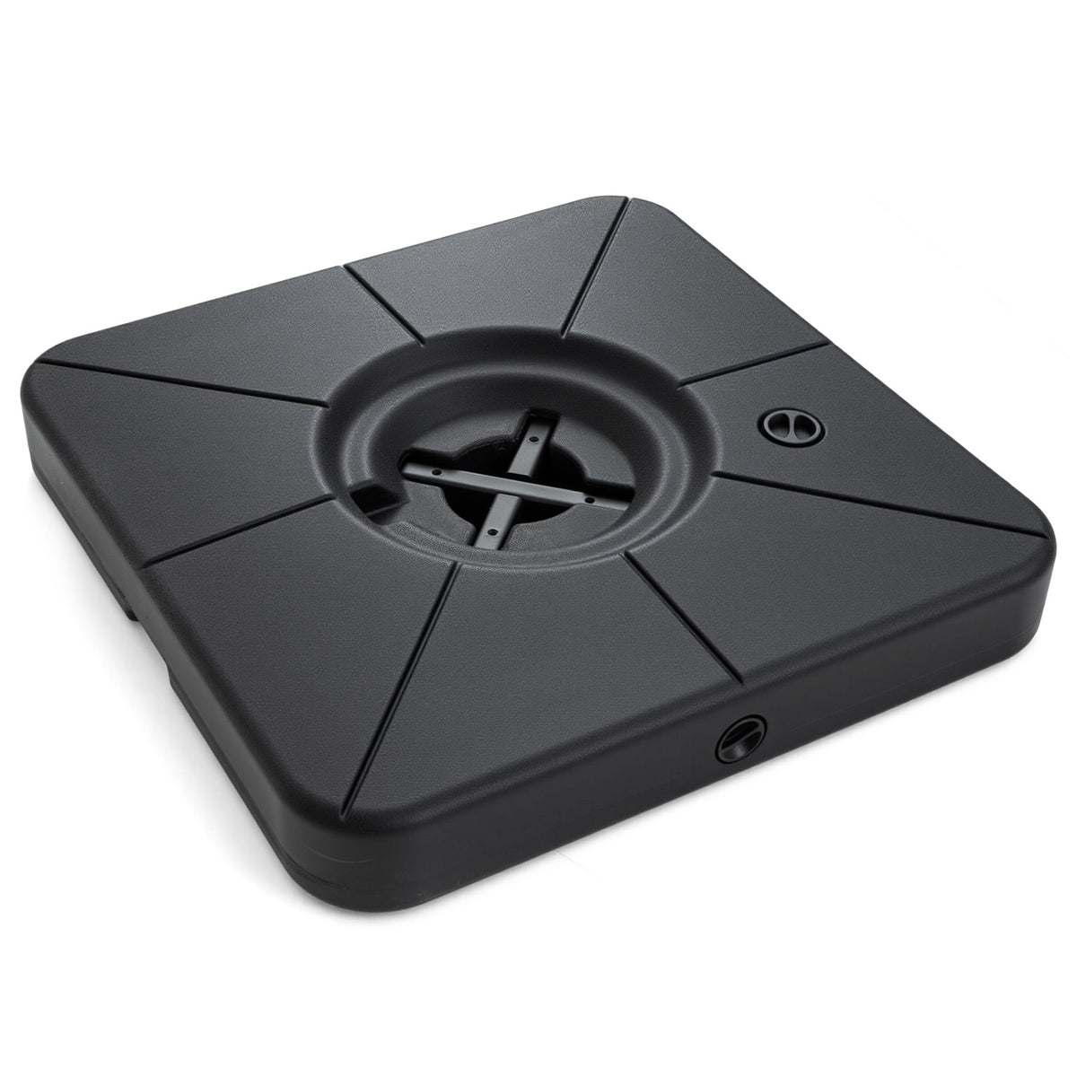 Cantilever Patio Umbrella Base 220 LBS Water and Sand Fillable Weighted Stand-Black