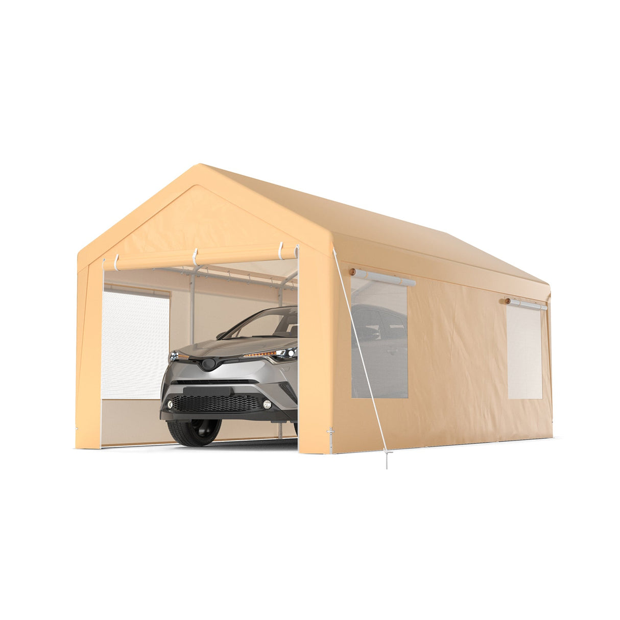 10 x 20 Feet Heavy-Duty Steel Portable Carport Car Canopy Shelter-Yellow by DirectDeals