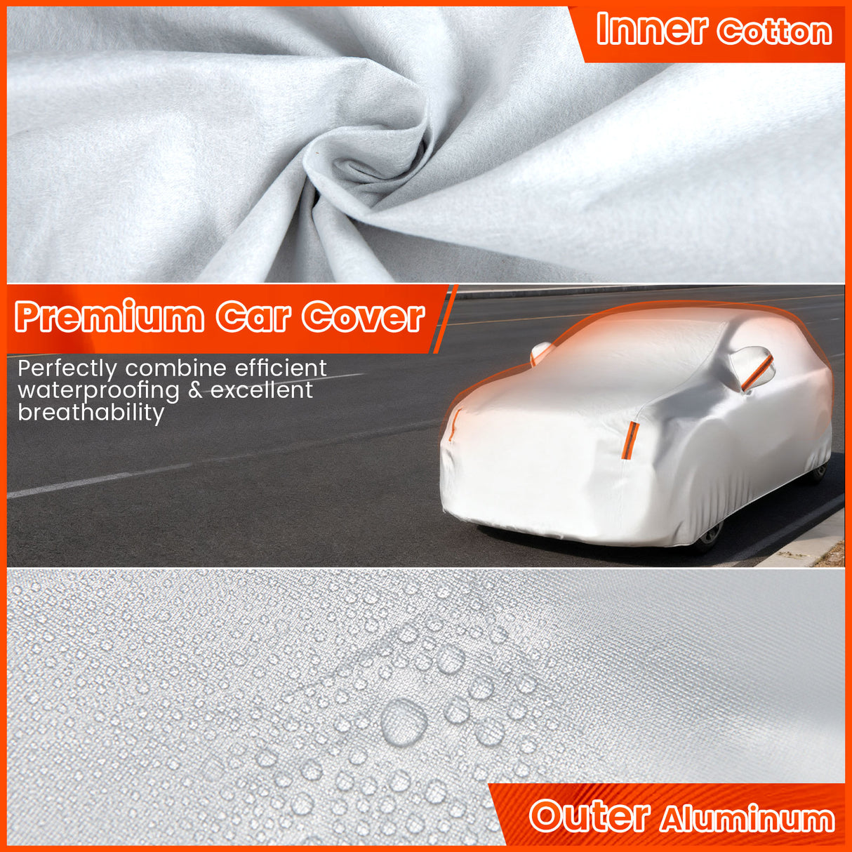 Car Cover for Automobiles 190 Inch Rain Sun UV Protection Universal Fit SUV Chevrolet Hyundai Kia Mazda