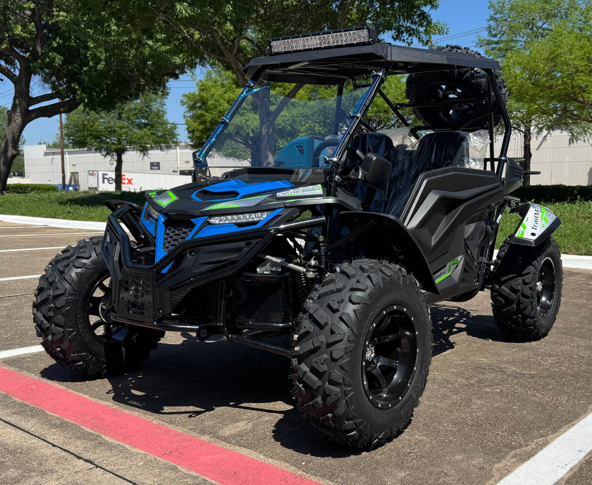 TrailMaster Cheetah 300Pro EFI Deluxe UTV Go Kart, Shaft Drive, Liquid Cooled CVT Auto with Reverse, Side Doors, Hard Top, Windshield, LED Light Bar