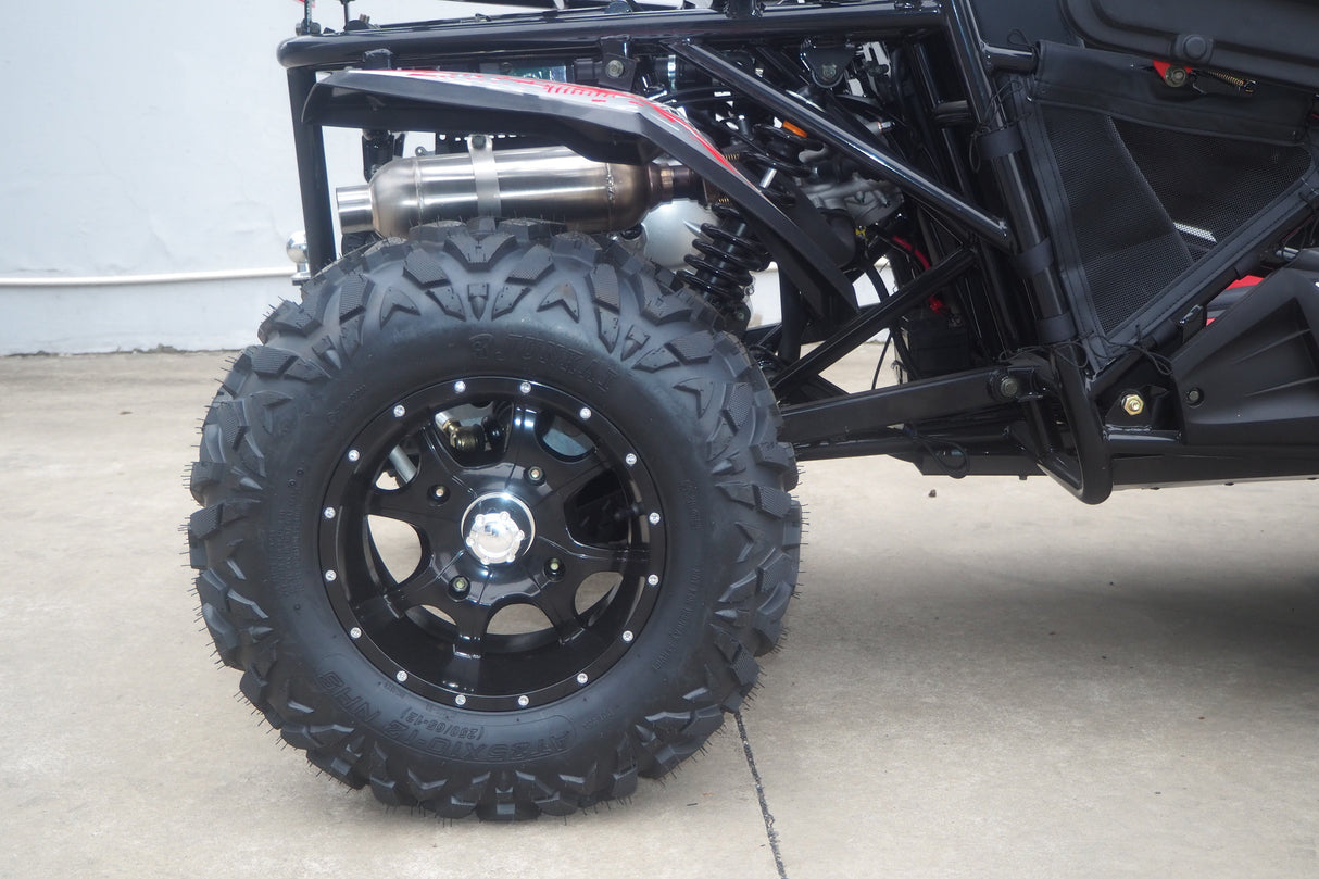 TrailMaster Cheetah 300Pro EFI Deluxe UTV Go Kart, Shaft Drive, Liquid Cooled CVT Auto with Reverse, Side Doors, Hard Top, Windshield, LED Light Bar