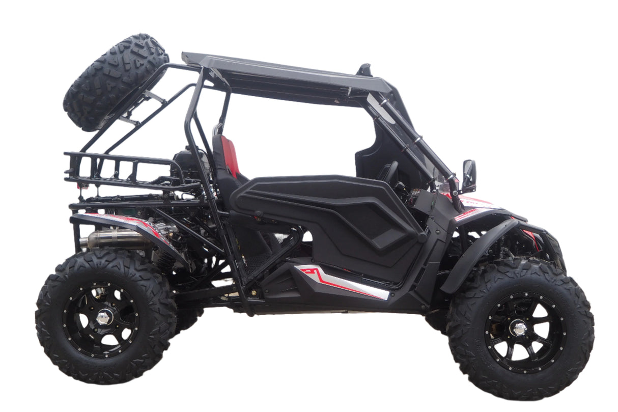 TrailMaster Cheetah 300Pro EFI Deluxe UTV Go Kart, Shaft Drive, Liquid Cooled CVT Auto with Reverse, Side Doors, Hard Top, Windshield, LED Light Bar