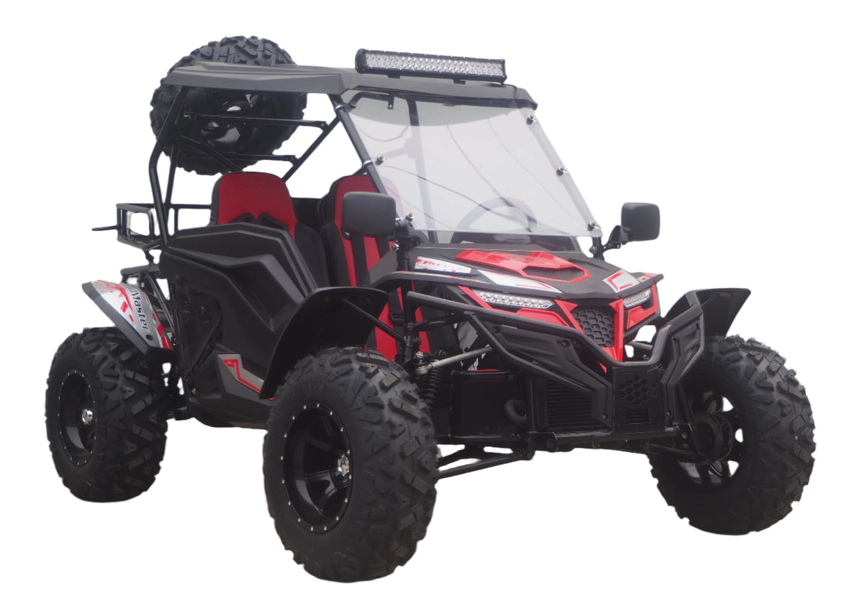 TrailMaster Cheetah 300Pro EFI Deluxe UTV Go Kart, Shaft Drive, Liquid Cooled CVT Auto with Reverse, Side Doors, Hard Top, Windshield, LED Light Bar