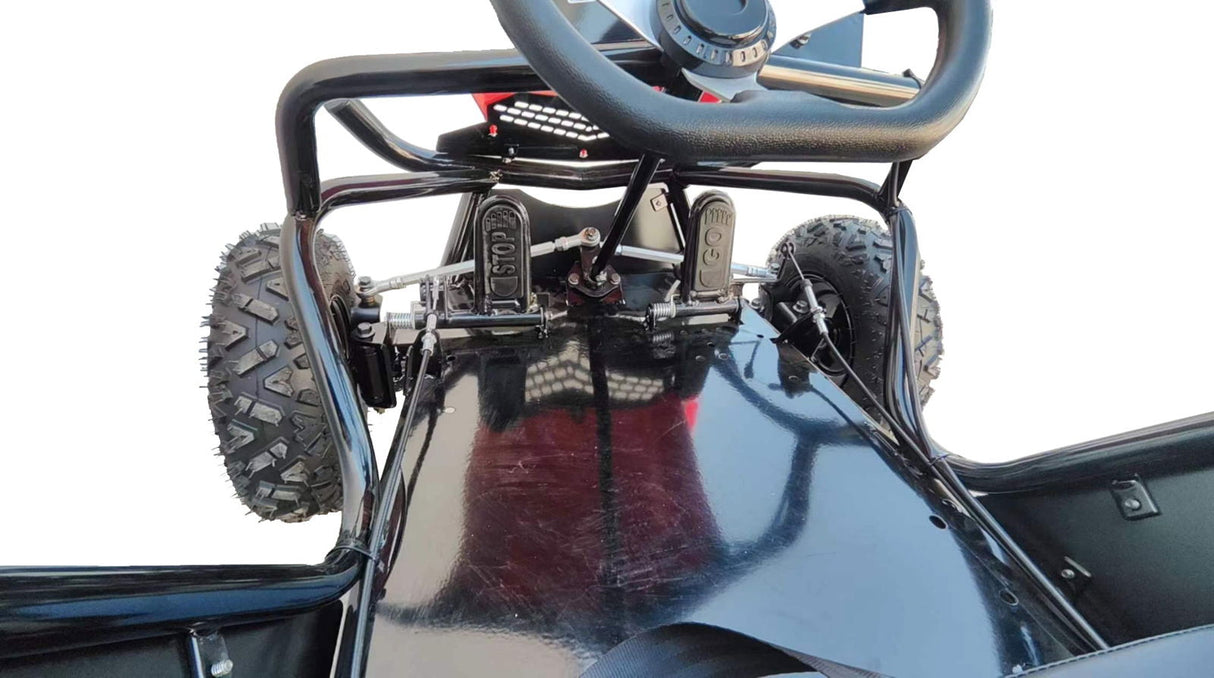 TrailMaster Cheetah 3 Kids Mini Go Kart, 80cc gas engine, seat belt, Kids Ages 4-9