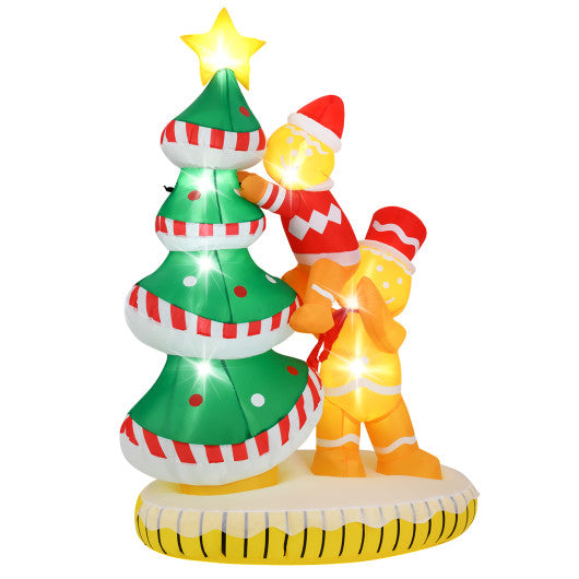 7 Feet Inflatable Christmas Tree with 7 Internal LED Lights and Built-in Fan