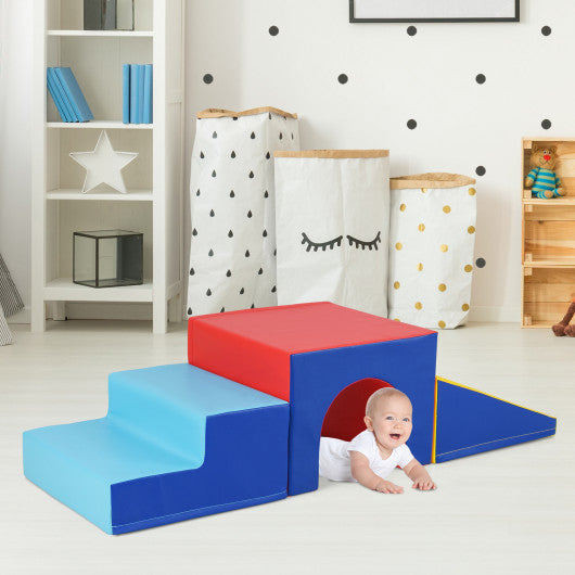 Climb and Crawl Foam Block Play Set for Infant Baby-Yellow