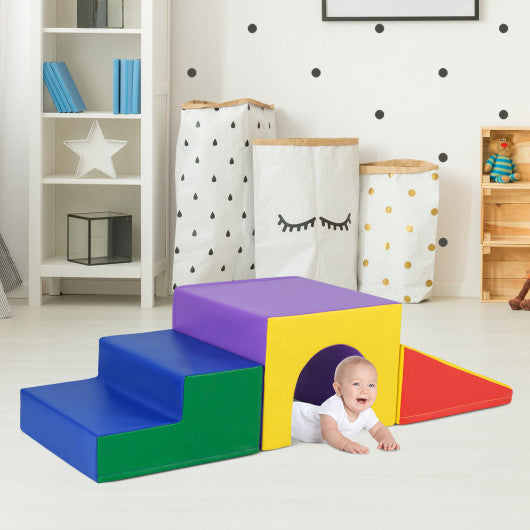 Climb and Crawl Foam Block Play Set for Infant Baby-Orange