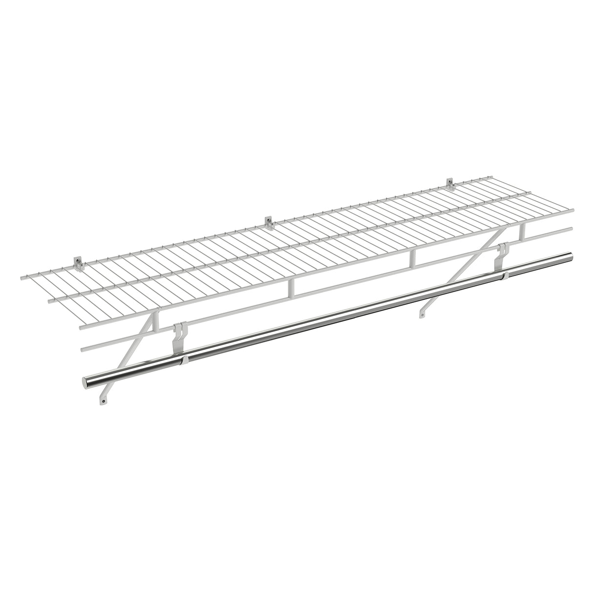 Closet Shelves Wall Mounted with Ventilated Metal Wire Shelving Kit