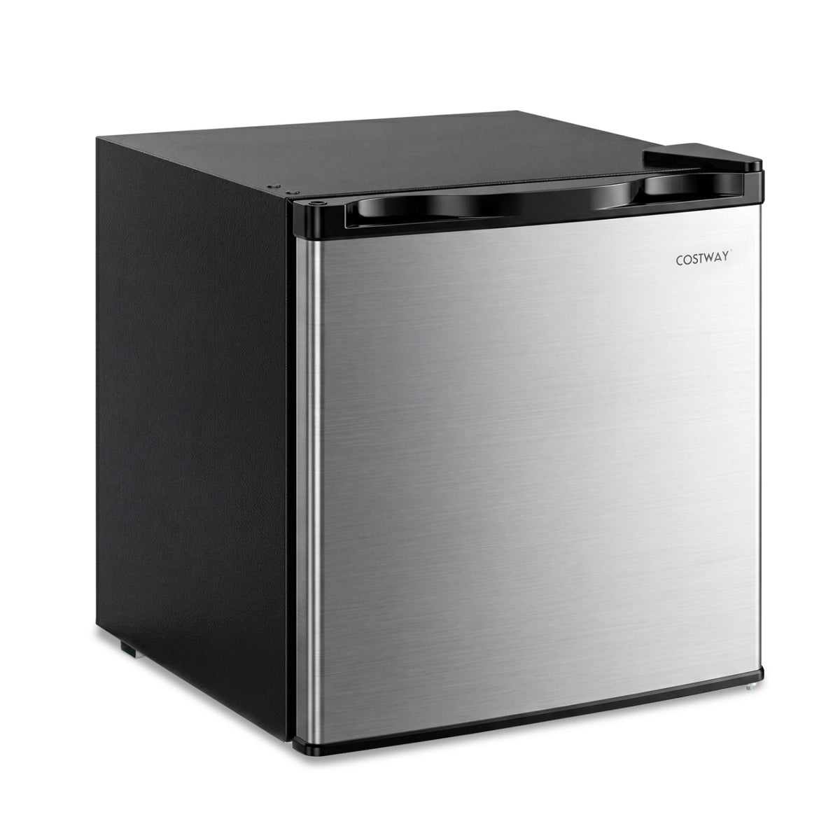 Compact Mini Fridge with 7-Level Adjustable Thermostat-Silver