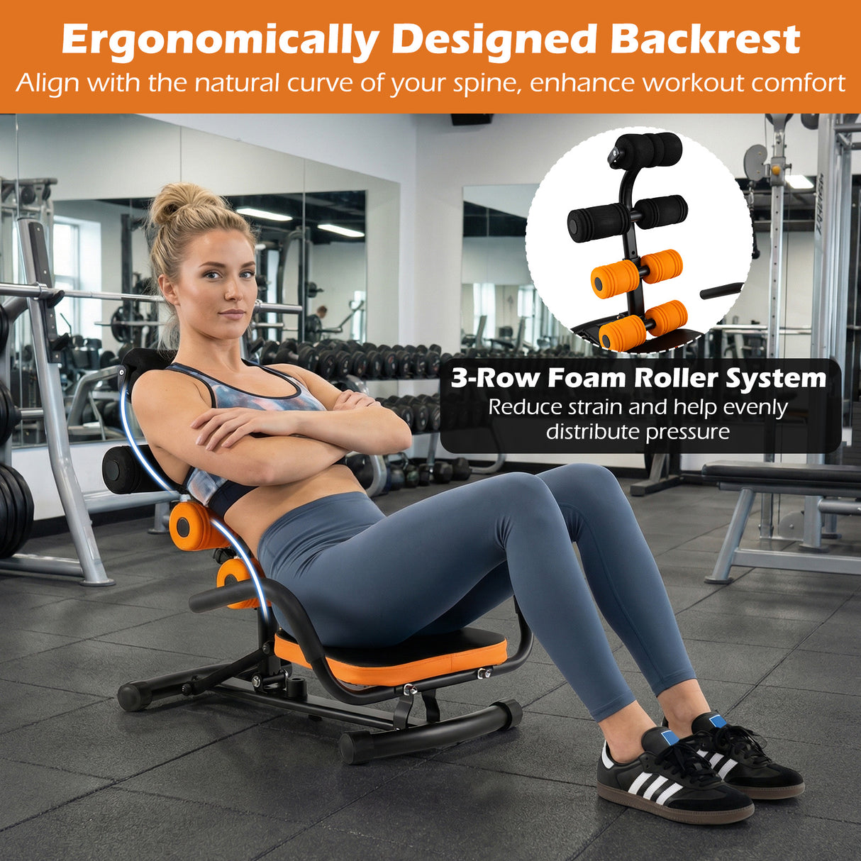 Core Fitness Abdominal Trainer Crunch Exercise Bench Machine