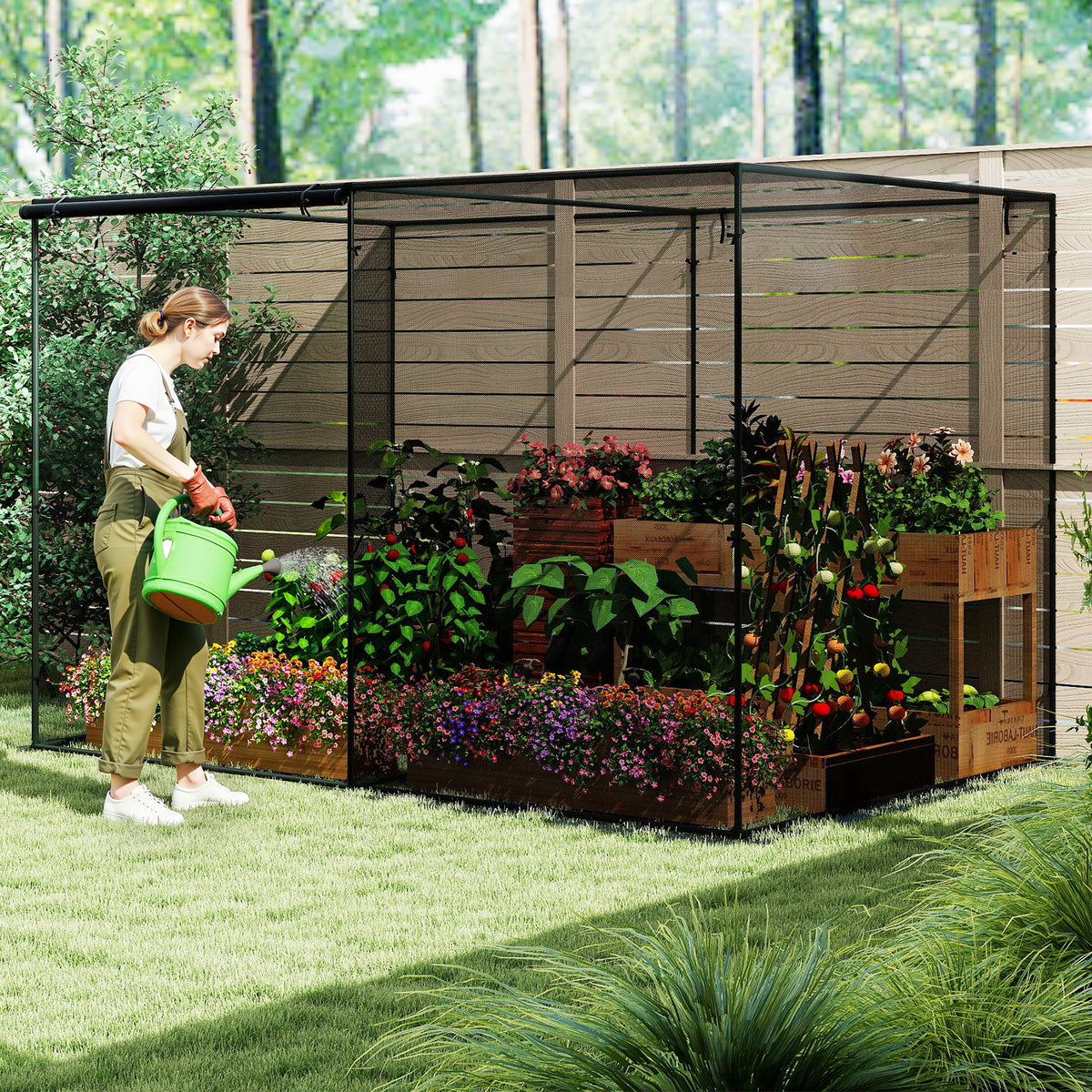 Crop Cages with 6 Ground Nails for Garden Plant