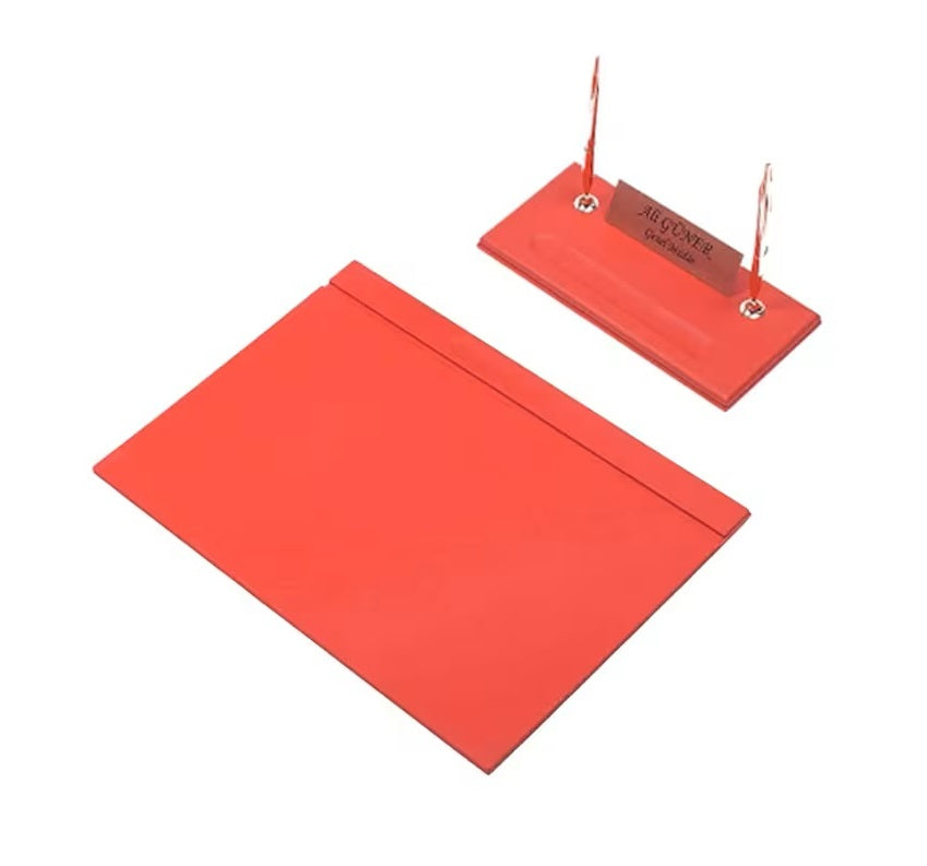 MOOG Leather Desk Set - Brown- 2 PCS