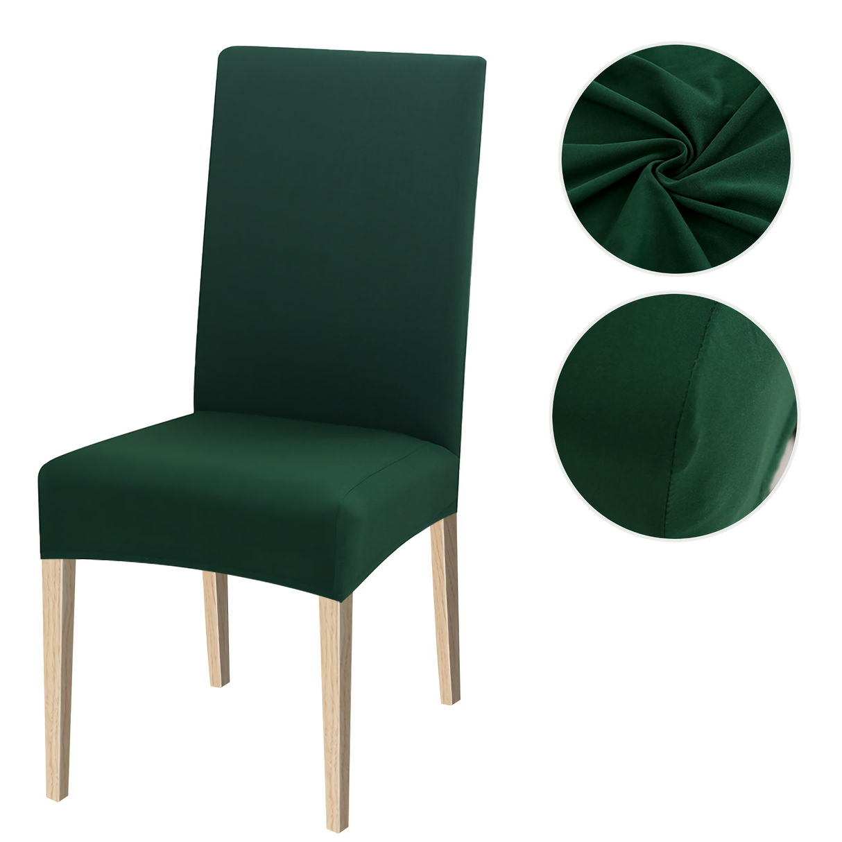 High Stretch Dining Chair Cover, 1/2/4/6pcs Jacquard Spandex Slipcover